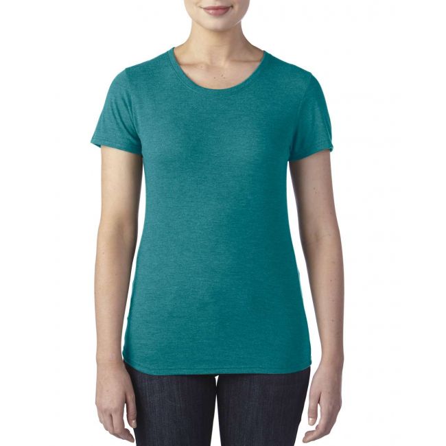 Women's tri-blend tee culoare heather galapagos blue marimea xs