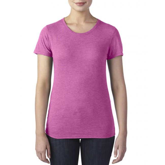 Women's tri-blend tee culoare heather raspberry marimea l