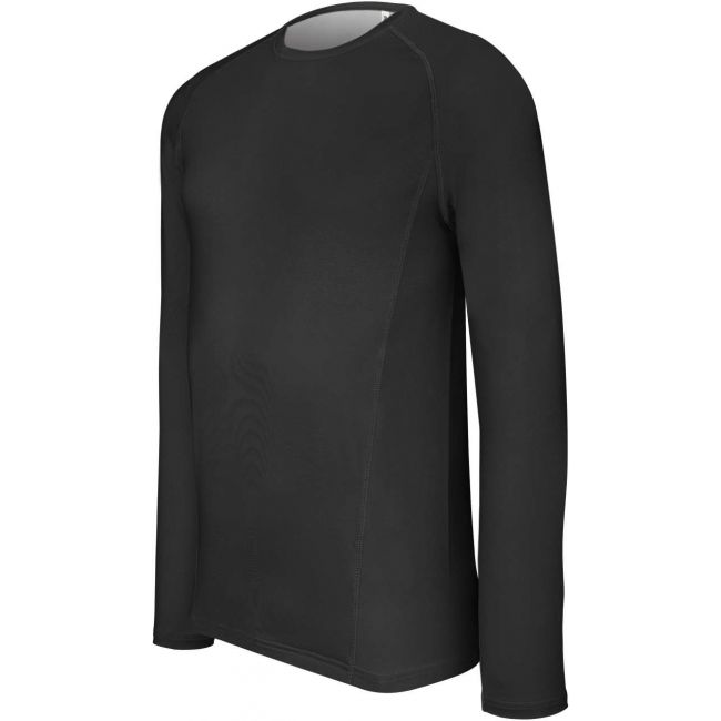 Adults' long-sleeved base layer sports t-shirt culoare black marimea xs