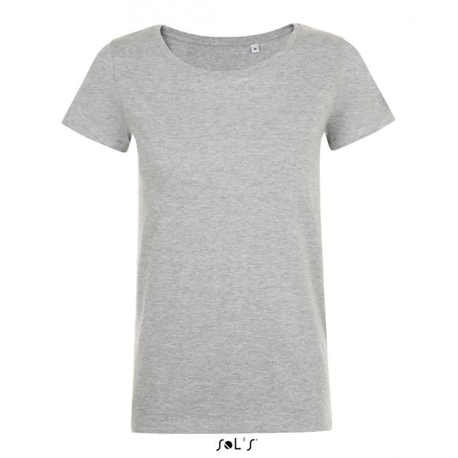 Sol's mia women's round-neck fitted t-shirt culoare grey melange marimea s