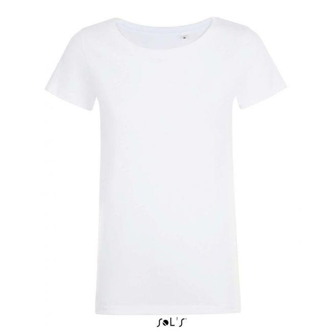 Sol's mia women's round-neck fitted t-shirt culoare white marimea s