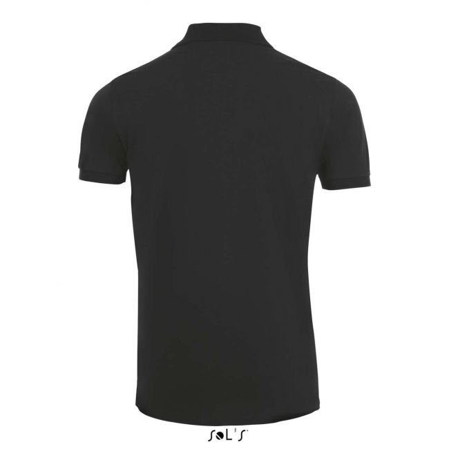 Sol's phoenix men - cotton-elastane polo shirt culoare black marimea xl