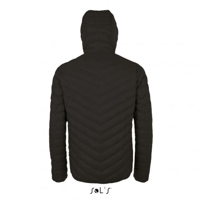 Sol's ray men - light hooded down jacket culoare black marimea 2xl
