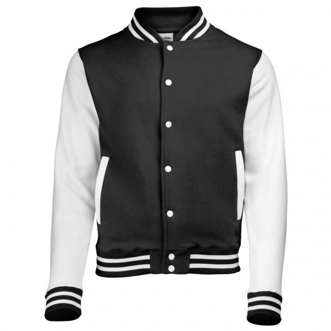 Varsity jacket culoare jet black/white marimea 2xl