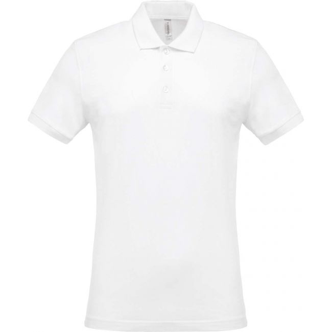 Men's short-sleeved piquÉ polo shirt culoare white marimea xl