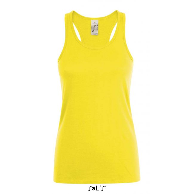 Sol's justin women - racerback tank top culoare lemon marimea s