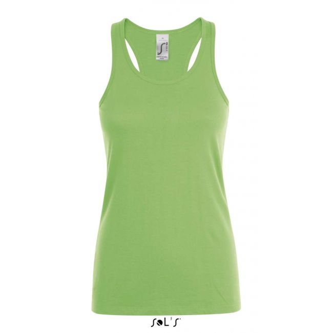 Sol's justin women - racerback tank top culoare lime marimea s