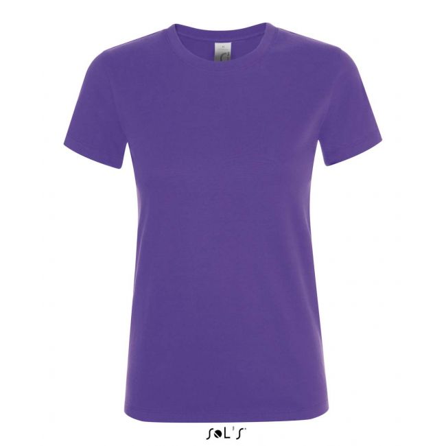 Sol's regent women - round collar t-shirt culoare dark purple marimea xl