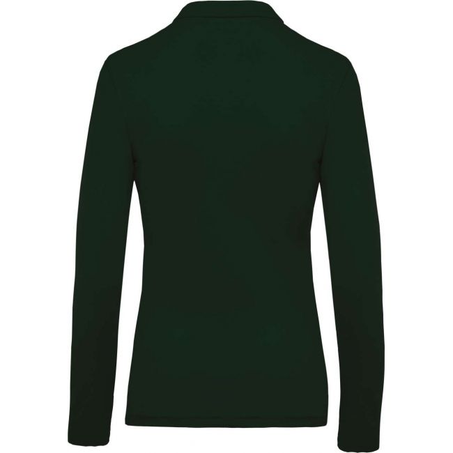 Ladies’ long-sleeved piquÉ polo shirt culoare forest green marimea l