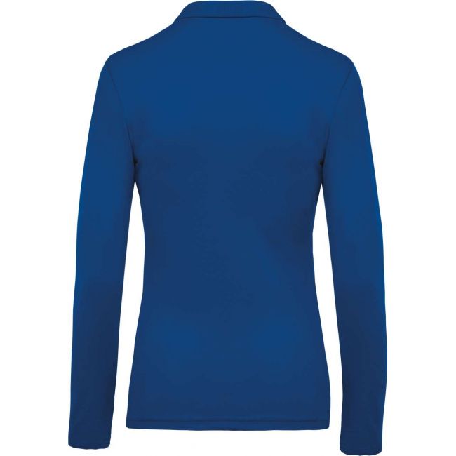 Ladies’ long-sleeved piquÉ polo shirt culoare light royal blue marimea 2xl