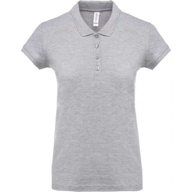 Ladies’ short-sleeved piquÉ polo shirt culoare oxford grey marimea m