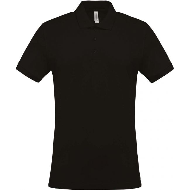 Men's short-sleeved piquÉ polo shirt culoare black marimea 4xl