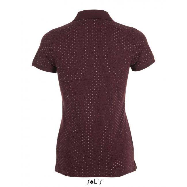 Sol's brandy women - polka-dot polo shirt culoare oxblood/white marimea 2xl