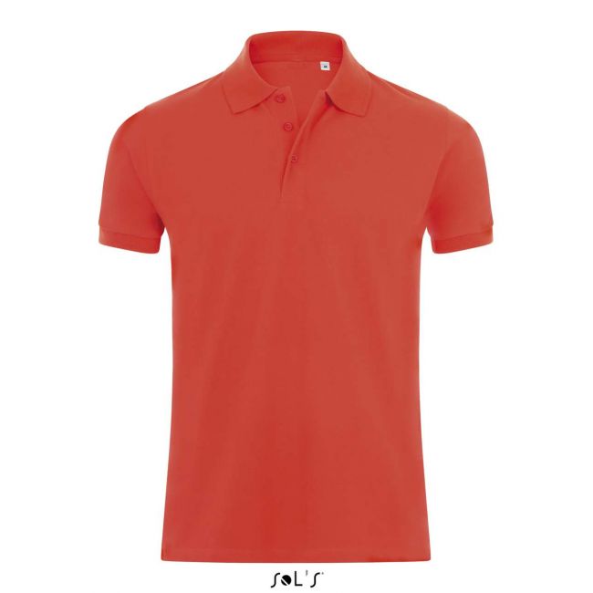 Sol's phoenix men - cotton-elastane polo shirt culoare hibiscus marimea l