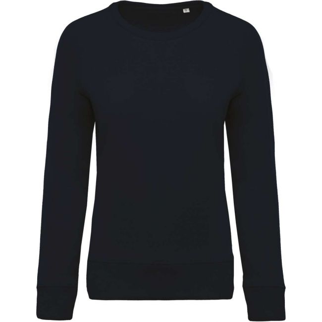 Ladies’ organic cotton crew neck raglan sleeve sweatshirt culoare navy marimea m