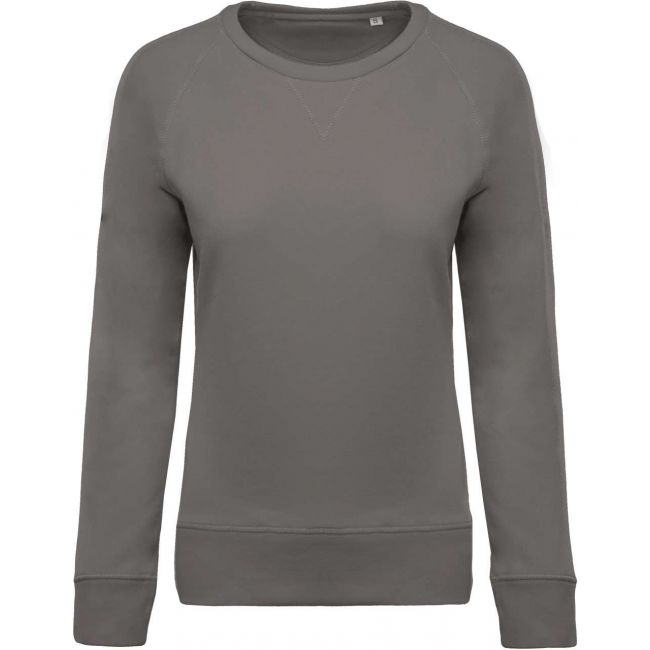 Ladies’ organic cotton crew neck raglan sleeve sweatshirt culoare storm grey marimea m