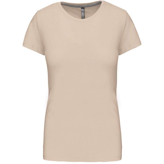 Ladies' short sleeve crew neck t-shirt culoare light sand marimea 2xl