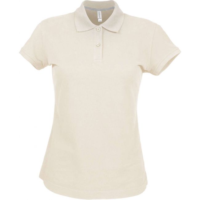 Ladies' short-sleeved polo shirt culoare light sand marimea 3xl