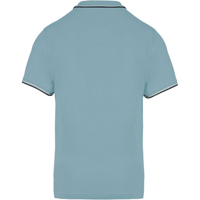 Men's short-sleeved polo shirt culoare sky blue/navy/white marimea l