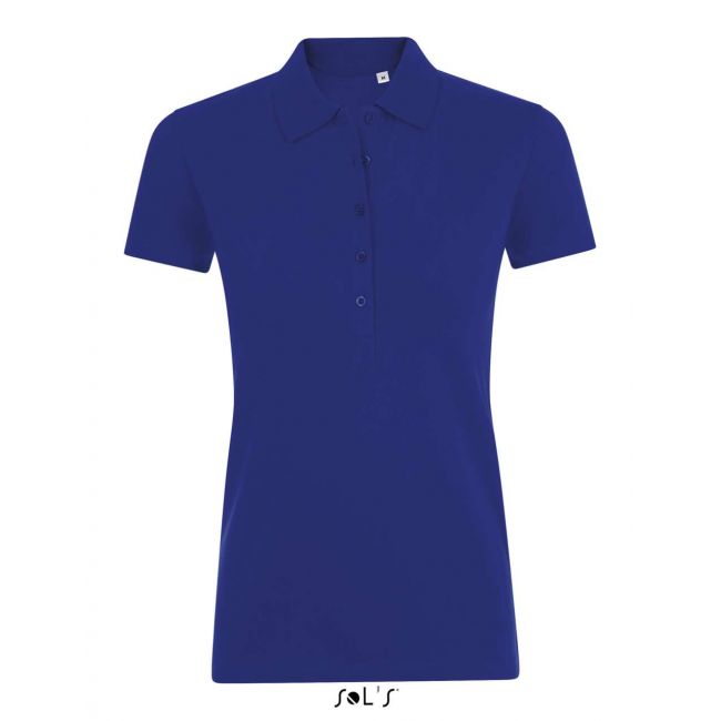 Sol's phoenix women - cotton-elastane polo shirt culoare ultramarine marimea l