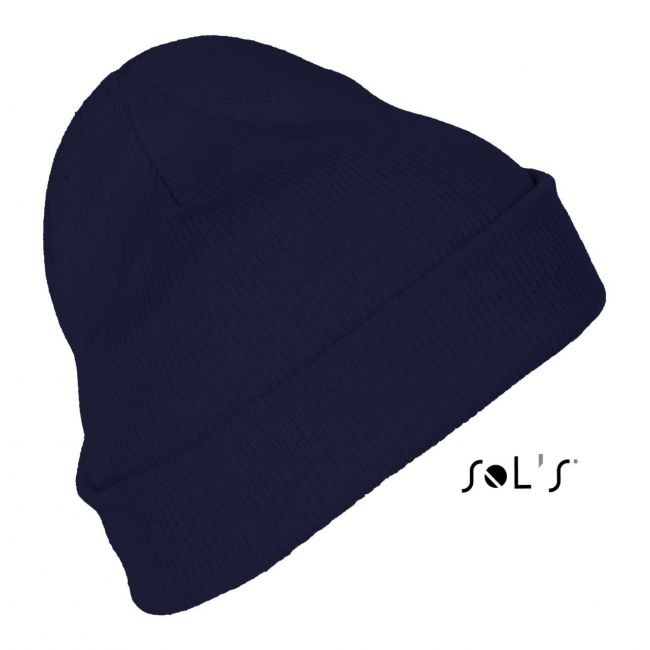 Sol's pittsburgh - solid-colour beanie with cuffed design culoare french navy marimea u