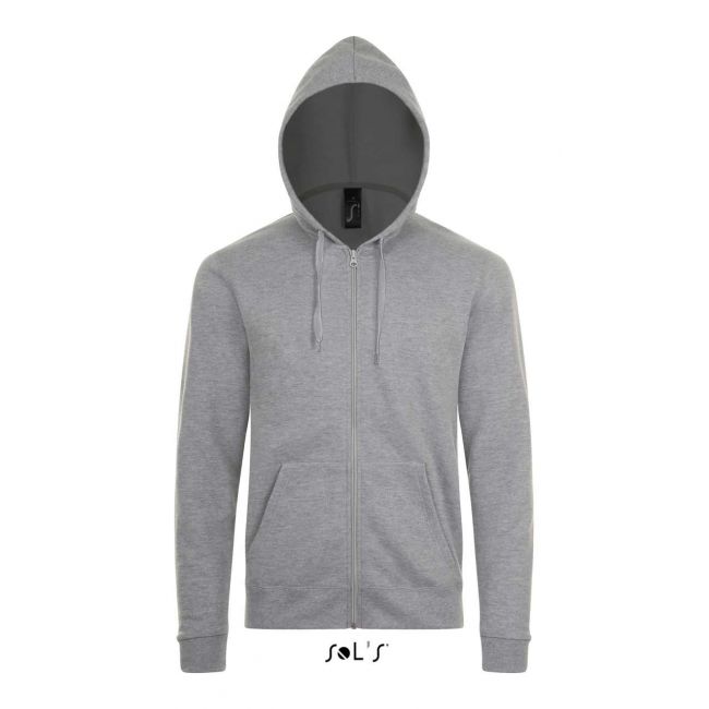 Sol's stone - unisex zip hoodie culoare grey melange marimea 2xl