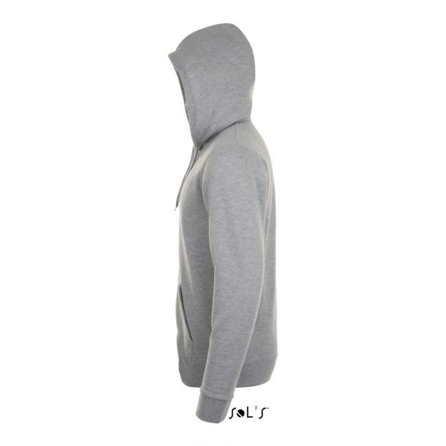 Sol's stone - unisex zip hoodie culoare grey melange marimea l