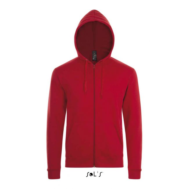 Sol's stone - unisex zip hoodie culoare red marimea l