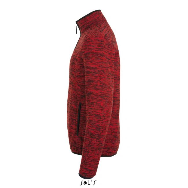 Sol's turbo - knitted fleece jacket culoare red/black marimea l