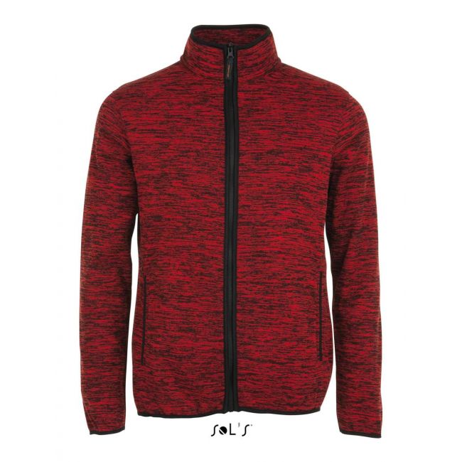 Sol's turbo - knitted fleece jacket culoare red/black marimea xl