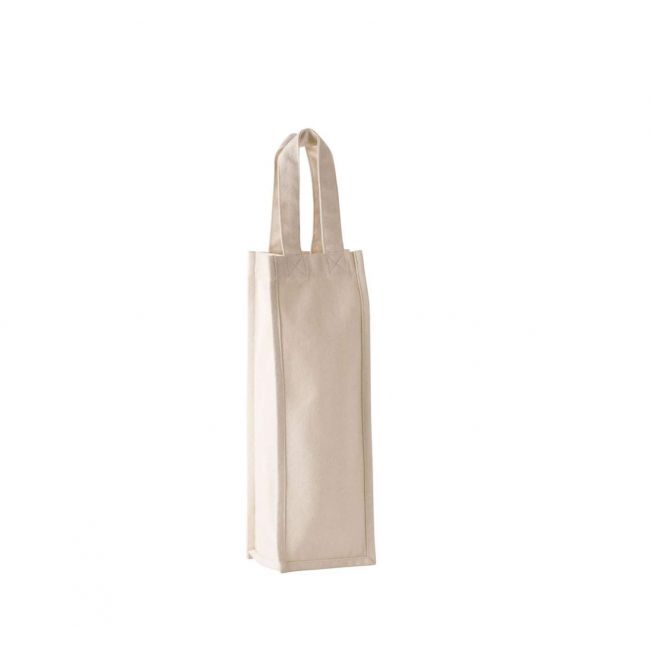 Cotton canvas bottle bag culoare natural marimea u