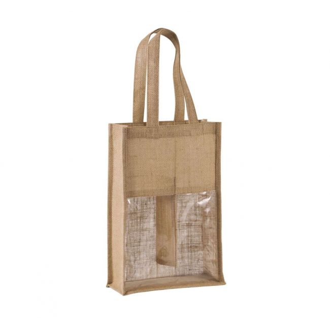 Jute bottle bag culoare natural marimea u