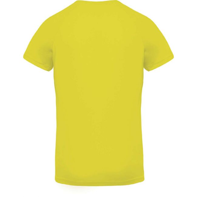 Men’s v-neck short sleeve sports t-shirt culoare fluorescent yellow marimea m