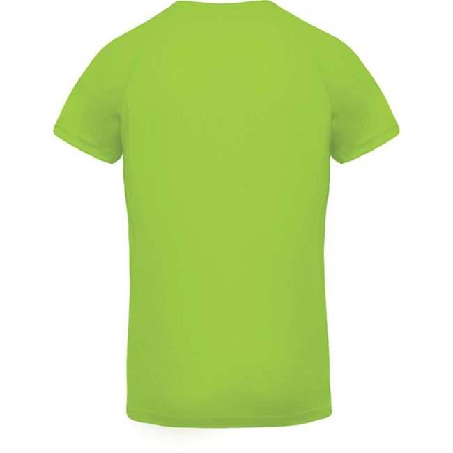 Men’s v-neck short sleeve sports t-shirt culoare lime marimea xs