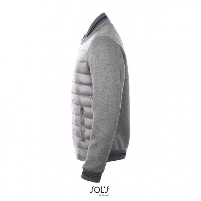 Sol's volcano - unisex two-material jacket culoare grey melange/metal grey marimea 3xl