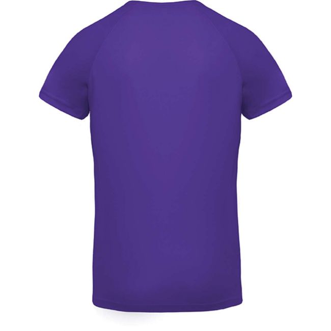 Men’s v-neck short sleeve sports t-shirt culoare violet marimea 2xl