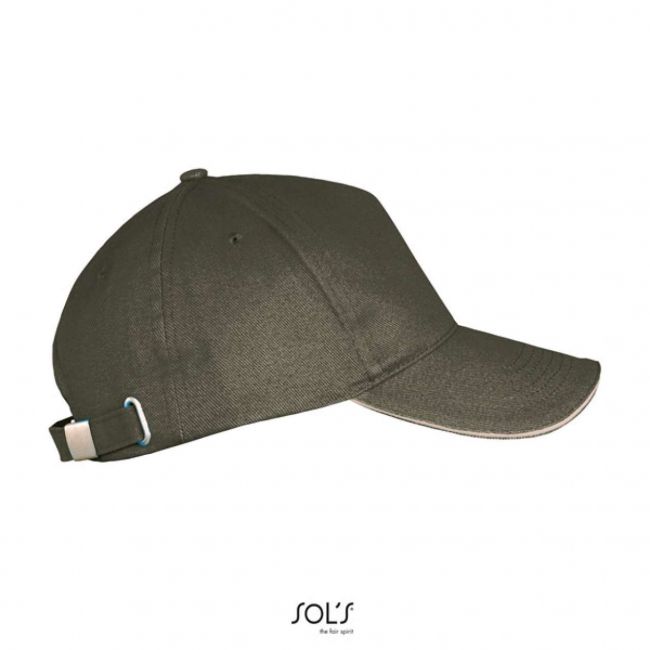 Sol's long beach - 5 panel cap culoare army/beige marimea u