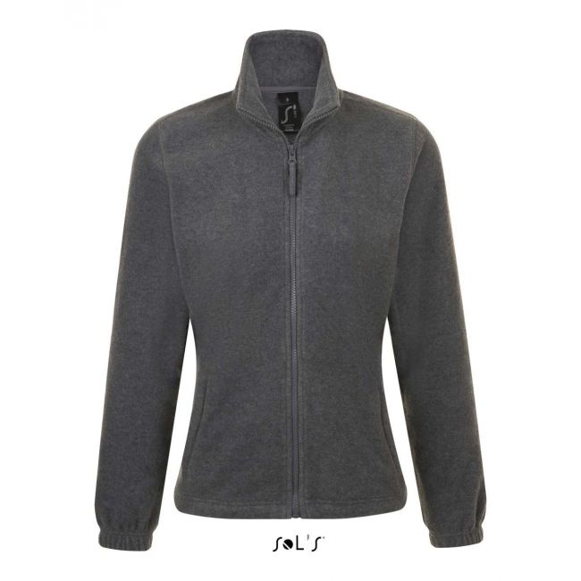 Sol's north women - zipped fleece jacket culoare grey melange marimea s