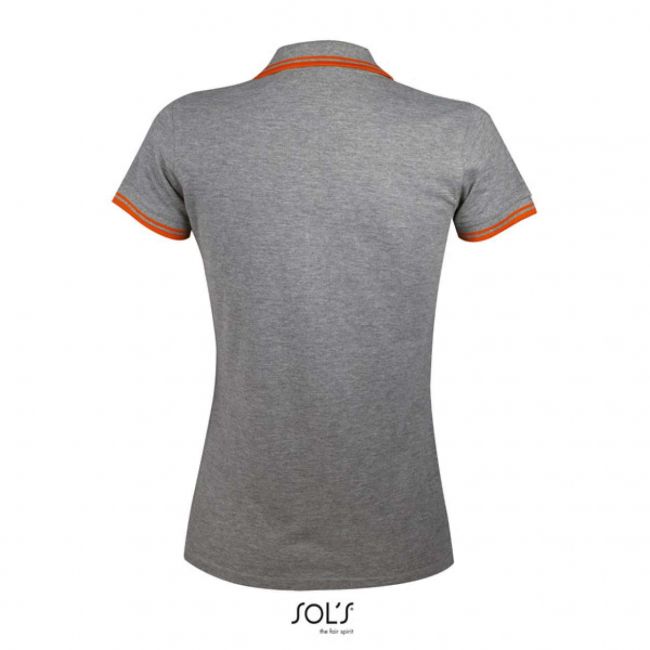 Sol's pasadena women - polo shirt culoare grey melange/orange marimea s