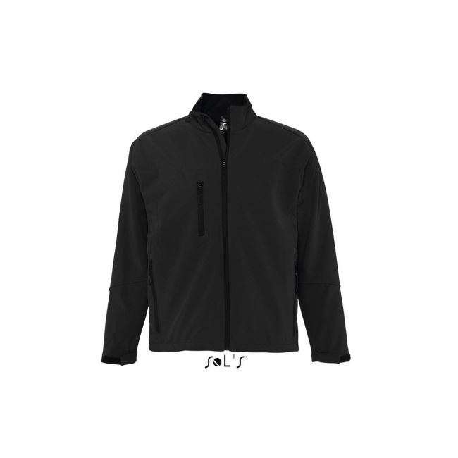 Sol's relax - men's softshell zipped jacket culoare black marimea 4xl