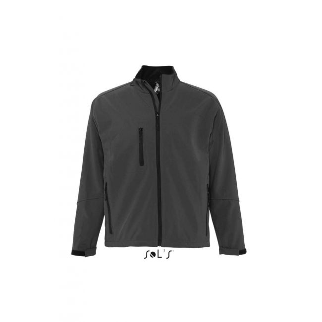 Sol's relax - men's softshell zipped jacket culoare charcoal grey marimea 4xl