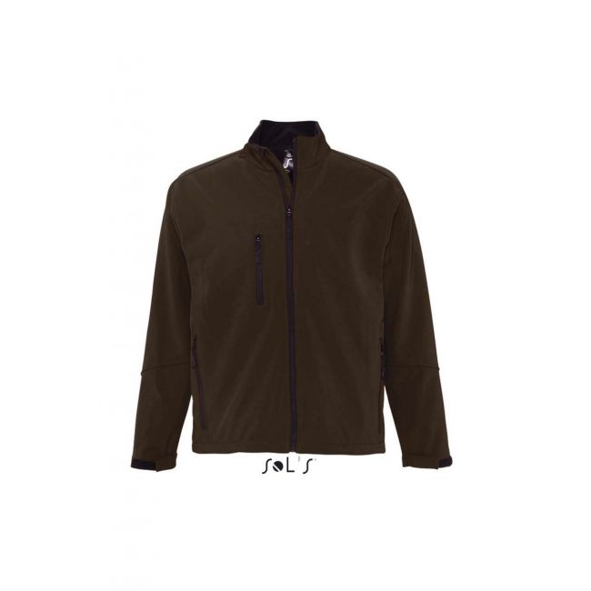 Sol's relax - men's softshell zipped jacket culoare dark chocolate marimea 4xl