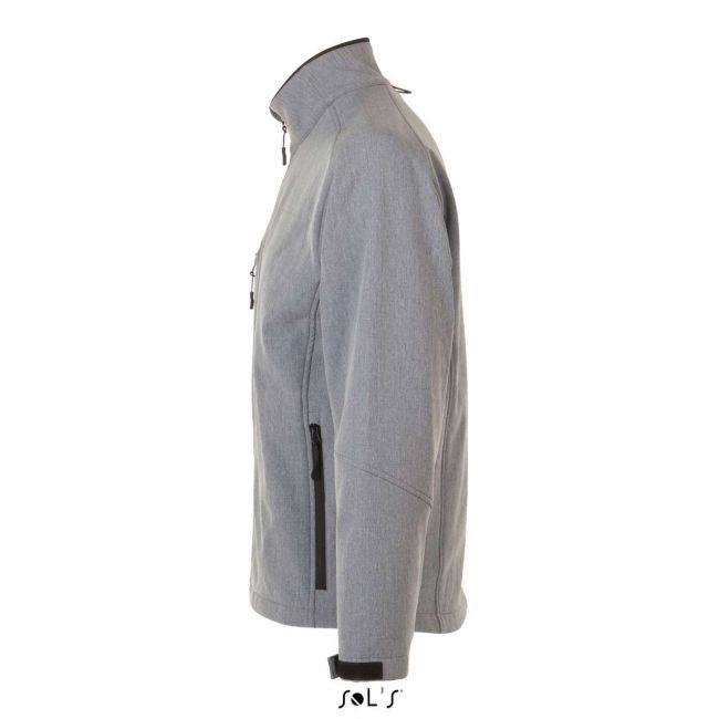 Sol's relax - men's softshell zipped jacket culoare grey melange marimea m