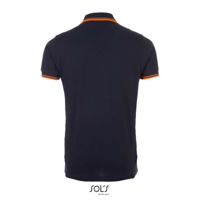 Sol's pasadena men - polo shirt culoare french navy/neon orange marimea m