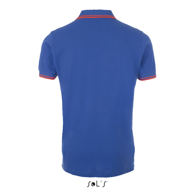 Sol's pasadena men - polo shirt culoare royal blue/neon coral marimea xl