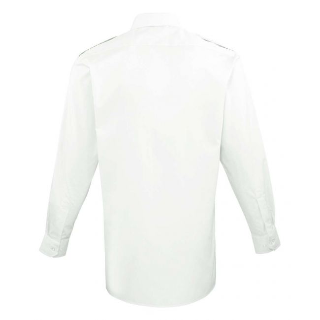 Men’s long sleeve pilot shirt culoare white marimea l