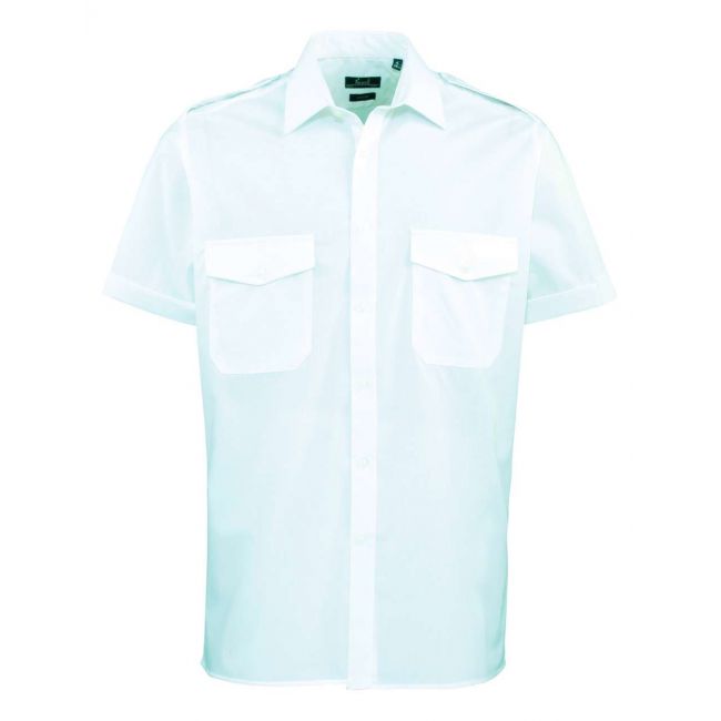 Men’s short sleeve pilot shirt culoare light blue marimea 2xl