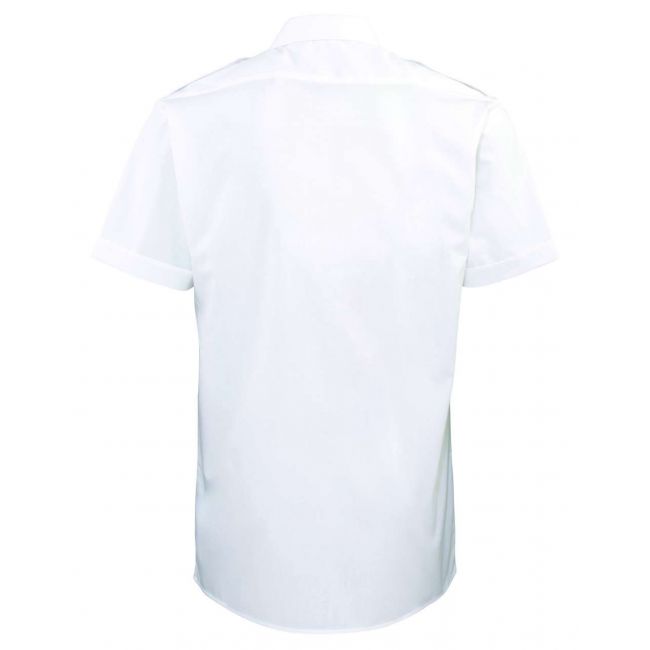 Men’s short sleeve pilot shirt culoare white marimea 2xl