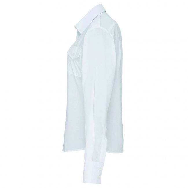 Women's long sleeve pilot shirt culoare white marimea l