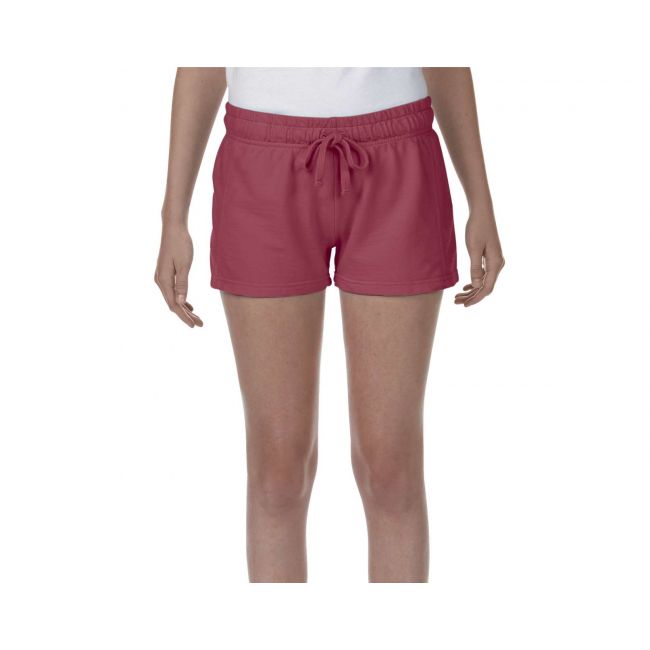 Ladies' french terry shorts culoare crimson marimea s